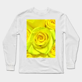 Gift for a Friend, Yellow Rose Floral Display The flower of Friendship - Autumn Bouquet - Flowers Long Sleeve T-Shirt